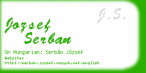 jozsef serban business card